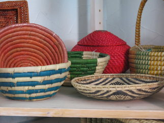 Handgemachte Korbwaren im Weltladen